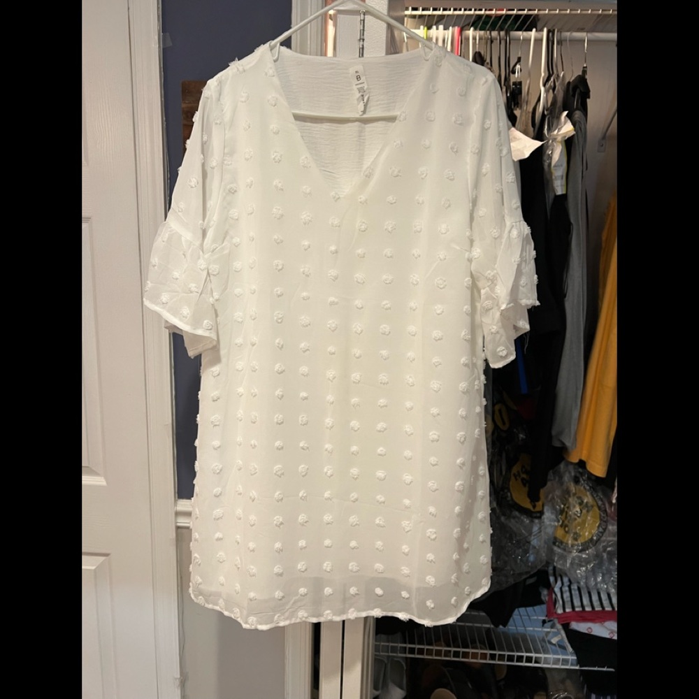 White shirt dress